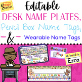 Secret Stories® EDITABLE Desk Name Plates, Pencil Box & We