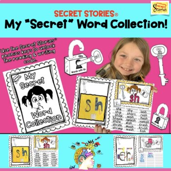 Preview of Secret Stories® Phonics Coloring, Drawing & Word Collecting Book for Reading