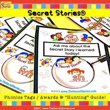 Preview of Secret Stories® Phonics "Take Home" Tags for Parent Sharing & Phonics Review
