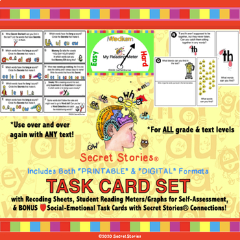 Preview of Secret Stories® "Universal" Phonics Task Cards for Use with ANY Text!