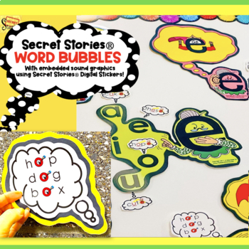 Preview of Secret Stories® Word Bubbles & Wall Signs w/Embedded Phonics Sounds for Reading