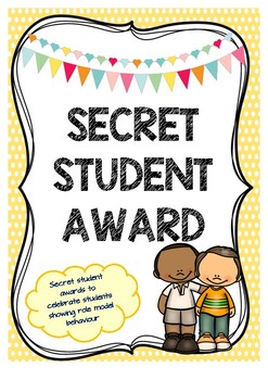 Secret Student Award by Ohh For The Love Of Teaching TpT