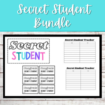 Preview of Secret Student Bundle