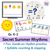 Secret Summer Rhythms - End of Year Music Game/Activity fo