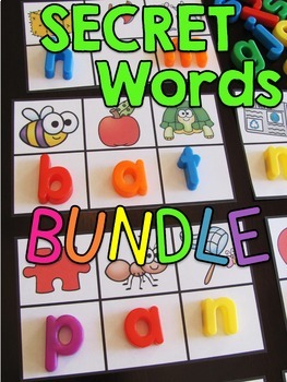Preview of Secret Words BUNDLE (So Many Fun Phonics Games K 1st & 2nd Grade Activities)