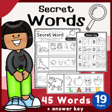 Secret Words Worksheets  Short Vowels & Alphabet Mystery W