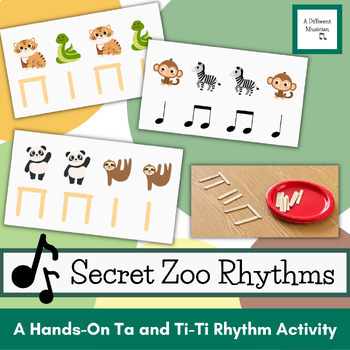 Preview of Secret Zoo Rhythms - End of Year Music Activity for Ta and Ti-Ti