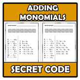 Secret code - Código secreto - Adding monomials - Suma de 