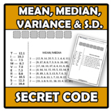 Secret code - Código secreto - Mean, median, variance and 