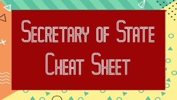 Preview of Secretary of State Cheat Sheet