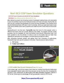 New Exam CCSP Materials