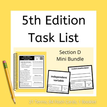 Preview of Section D 5th Edition Task List Mini Bundle for ABA and BCBA Exam Prep