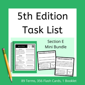 Preview of Section E 5th Edition Task List Mini Bundle for ABA and BCBA Exam Prep