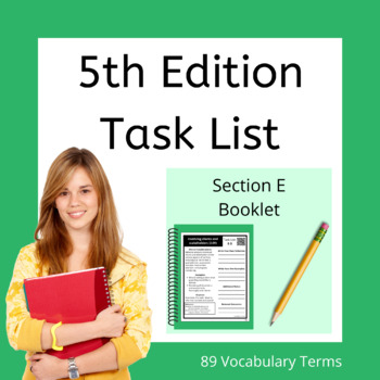 Preview of Section E Booklet - BCBA Exam Prep 5th Edition Task List ABA Study Guide