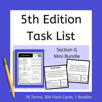 Preview of Section G 5th Edition Task List Mini Bundle for ABA and BCBA Exam Prep