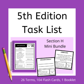 Preview of Section H 5th Edition Task List Mini Bundle for ABA and BCBA Exam Prep