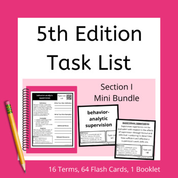 Preview of Section I 5th Edition Task List Mini Bundle for ABA and BCBA Exam Prep