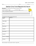 Section One: From Republic to Empire Guided Reading