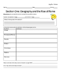 Section One- Geography and the Rise of Rome Guided Reading