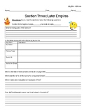 Section Three- Later Empires Guided Reading