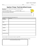 Section Three: The End of the Empire Guided Reading
