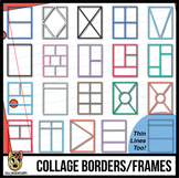 Sectional Collage Borders & Frames, Thick Lines & Thin Bla