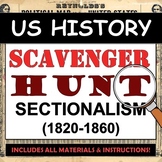 Sectionalism Scavenger Hunt Activity - US History / APUSH 