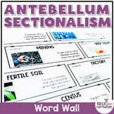 Sectionalism Vocabulary Word Wall and Puzzle