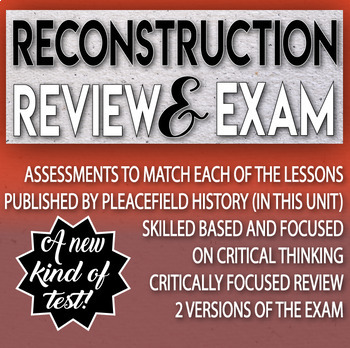 Preview of Reconstruction Review and Test Critical Thinking