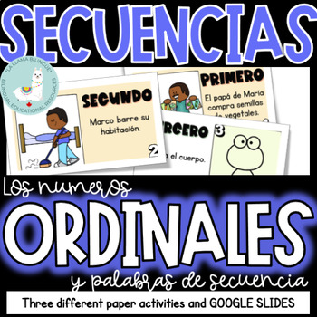 Preview of Secuencias y números ordinales! Sequencing for Kindergarten!