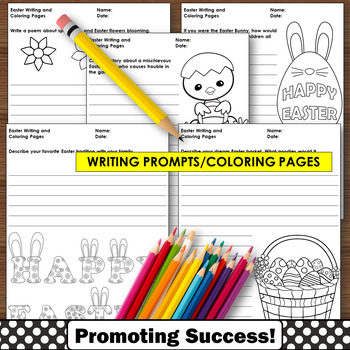 Easter Coloring Pages Sheets Crossword Puzzle Writing Paper with Lines ...
