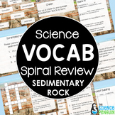 Sedimentary Rock Formation Spiral Vocabulary Review  | 5-m
