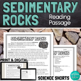 Sedimentary Rocks Rock Cycle Reading Comprehension Passage
