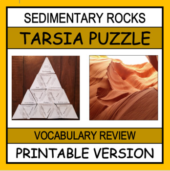 Preview of SEDIMENTARY ROCKS Tarsia Puzzle | Print, Cut & Ready to Go