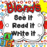 See It, Read It, Write It- BLENDS  {Word Work Centers & Pr