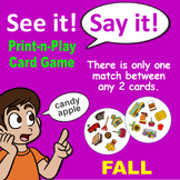 See It Say It Matching Card Game - Fall Edition