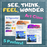 See, Think, Feel, Wonder - Art Class - PRINTABLE POSTERS -