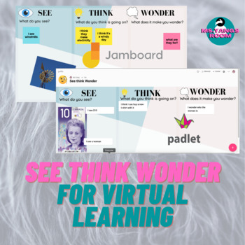 Preview of See Think Wonder Chart for Virtual Learning (FREE)