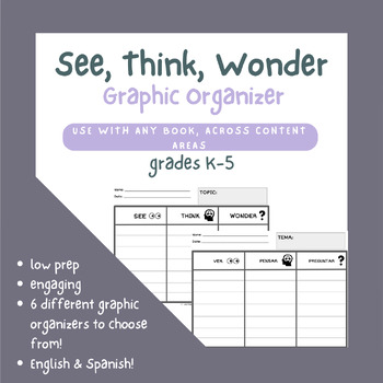 Preview of See Think Wonder Graphic Organizer