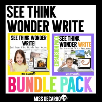 Preview of See Think Wonder Write BUNDLE Morning Work Digital Distance Learning