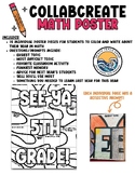 See Ya 5th Grade (Math)! Collaborative Poster End of Year 