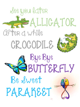 See You Later Alligator Worksheets Teaching Resources Tpt