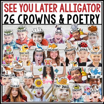 Preview of See You Later Alligator Editable Templates Crowns End of Year