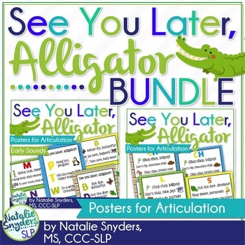 Preview of See You Later, Alligator Posters for Articulation Bundle - SLP Decor