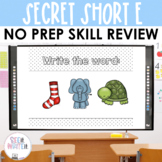Short E CVC Word Work Secret Interactive Powerpoint