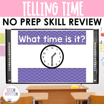 Preview of Telling Time No Prep Interactive PowerPoint