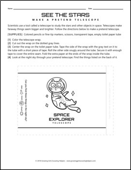 See the Stars - Girl Scout Daisies - "Space Science Explorer" (Step 3)