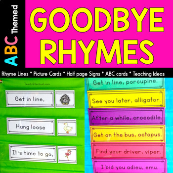 See You Later Alligator Line Up Rhymes Abc Theme By Teach123 Michelle