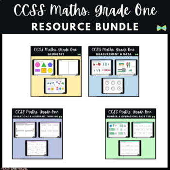 Preview of Grade One Math BUNDLE | CCSS | Seesaw Activities | Online Learning