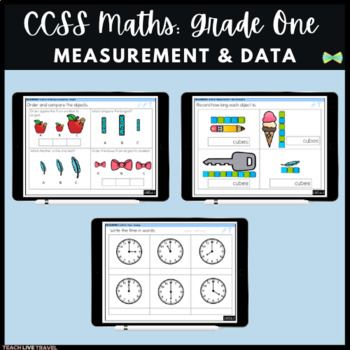 Preview of Grade One Math | Measurement & Data | CCSS | Seesaw Activities | Online Learning